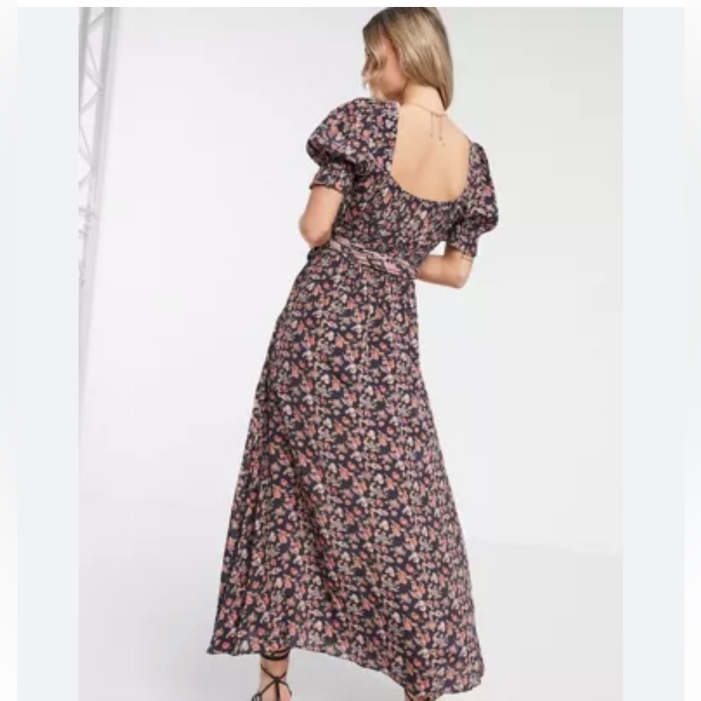 Cleobella Carly floral midi dress in black floral size XS EUC - Picture 2 of 7